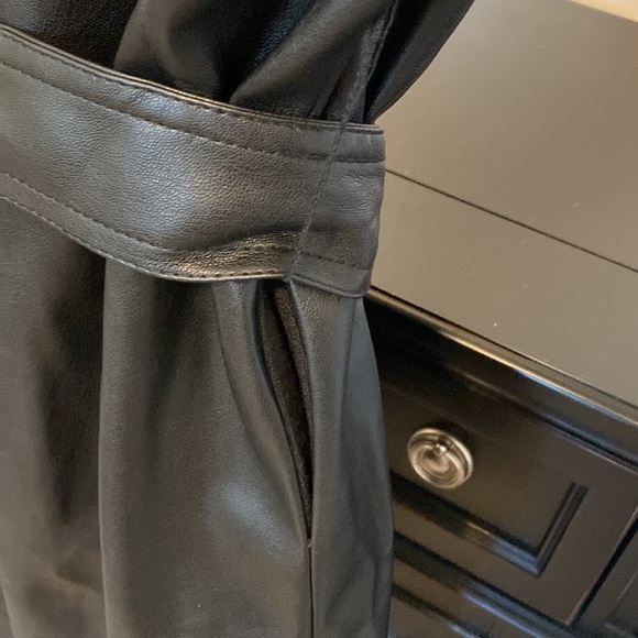 Zara Pleather Shirt Dress - Picture 4 of 7